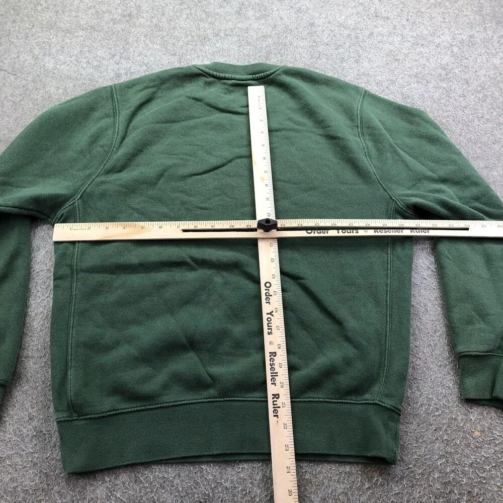 Nike Sweatshirt Mens Small Green Fleece Pullover Crewneck Small Swoosh Logo